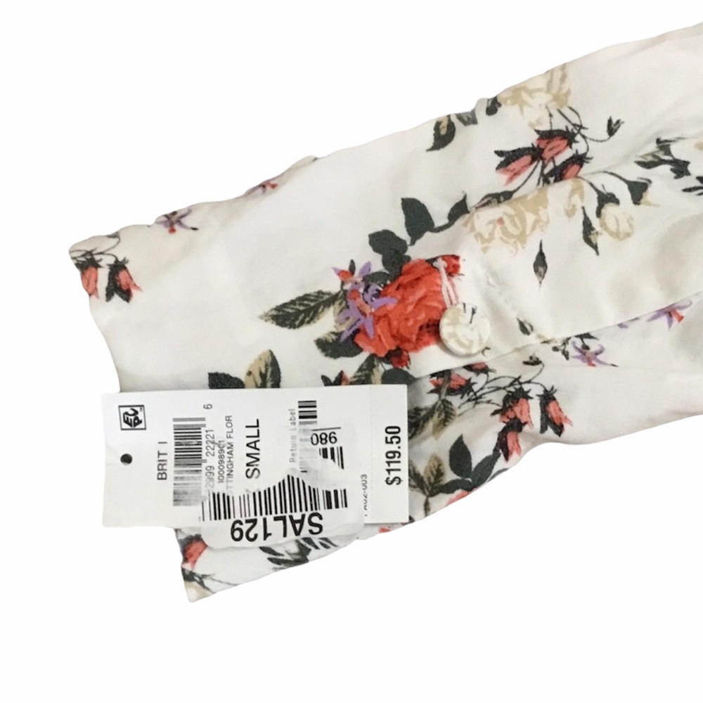NWOT Inc Linen Blend Rose Floral Blazer  Closeout - Picture 7 of 11